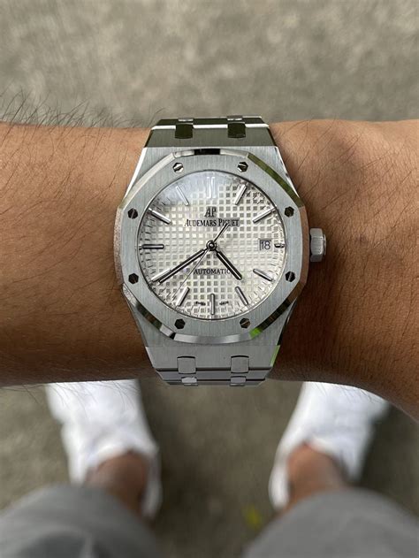 audemars piguet royal oak 37mm white dial|audemars piguet royal oak 34mm.